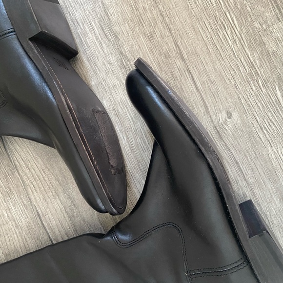 Frye black leather boot riding boots Jayden D Ring tall winter boot 6.5 - Picture 12 of 16